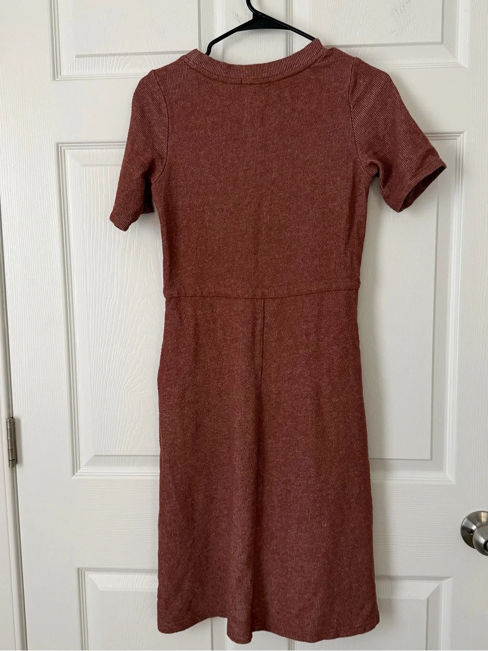 Roolee Rust Midi Dress with Drawstring